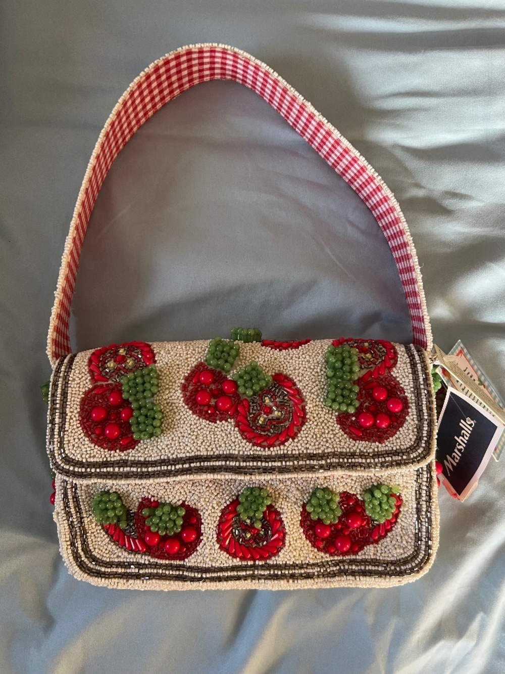 Tomato Beaded Bag